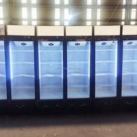 Réfrigérateur à porte vitrée simple de 300 L, refroidisseur de boissons Coca, présentoir de boissons Cola, réfrigérateur vertical