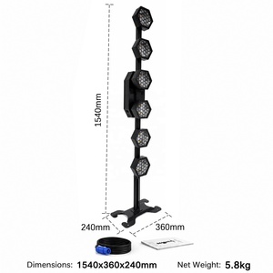 Luz de Escenario Vertical de Pie con LED RGBA de 6x50W, Efecto Vintage Honeycomb IP53, DMX512 para DJ, <span class=keywords><strong>Discoteca</strong></span>, Club, Bar - Product Image 2