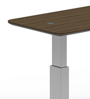 Table de réunion moderne réglable en hauteur, table de discussion de bureau assise-debout avec cadre entièrement recouvert de miroir en acier inoxydable