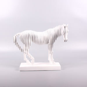 Statue de petit Animal de Style abstrait, Sculpture de cheval moderne, ornements en résine pour la décoration de la maison, <span class=keywords><strong>tendance</strong></span> <span class=keywords><strong>2022</strong></span> - Product Image 3