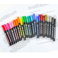 Marqueur artistique Pinglory, lot de 48 couleurs, double trait, effet flash, couleur changeante, surligneur pour bureau/école/cadeau, respectueux de l'environnement