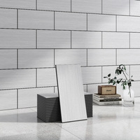Paneles de Pared 3D Minimalistas de PVC con Diseño de Madera, Rejilla Decorativa para Salas de Estar, Resistentes al Agua, con Ranuras en V y Revestimiento de Espuma