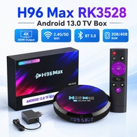 Boîtier TV Android 13 H96 Max RK3528 4K WiFi 6 BT 5.0 HDR10 8K H.265 Lecteur multimédia avec décodage