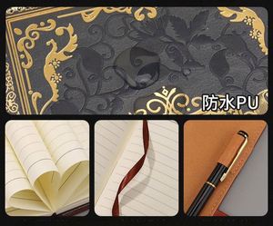 A5 Size Retro Password Diary with Lock Leather Cover Thread Sewing Bound <b>Creative</b> Notebook Student Diary <b>Gift</b> Stationery - Product Image 5