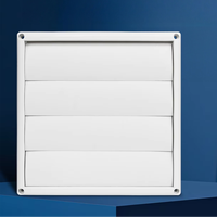 Couvercle de fenêtre à persienne auto-suspendue de sortie de système d'air frais pour les grilles de registres de sortie d'échappement de climatiseur de balcon carré