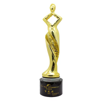 Vente chaude créatif simple portrait trophée en métal personnalisé danse musique concours résine décorations en métal