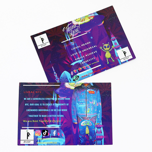 Échantillon <span class=keywords><strong>gratuit</strong></span> de haute qualité, cartes de visite de luxe imprimées en couleur, papier recyclable, carte de visite, carte de remerciement avec logo - Product Image 2