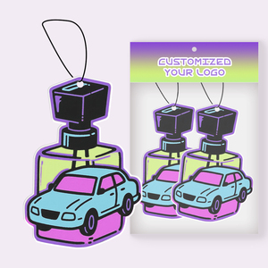 Ambientador de aire de diseño personalizado con forma de coche troquelado, secante de aroma colgante respetuoso con el medio ambiente para pedidos al por mayor - Product Image 2