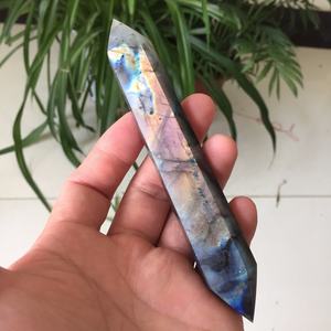 Naturale guarigione di <span class=keywords><strong>cristallo</strong></span> torre di <span class=keywords><strong>Cristallo</strong></span> Di Quarzo Doppio Terminato Punto <span class=keywords><strong>Labradorite</strong></span> Bacchetta per la decorazione - Product Image 6