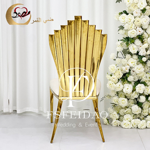 Luxury High <b>Back</b> Stainless Steel Wedding Ceremony <b>Chair</b> for Outdoor & Apartment Use - Product Image 6