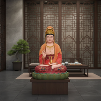 Statue de Bouddha en résine peinte sur mesure, sculpture peinte à la main, imperméable, pour temple, culte domestique, décoration Feng Shui, ange, dessin animé