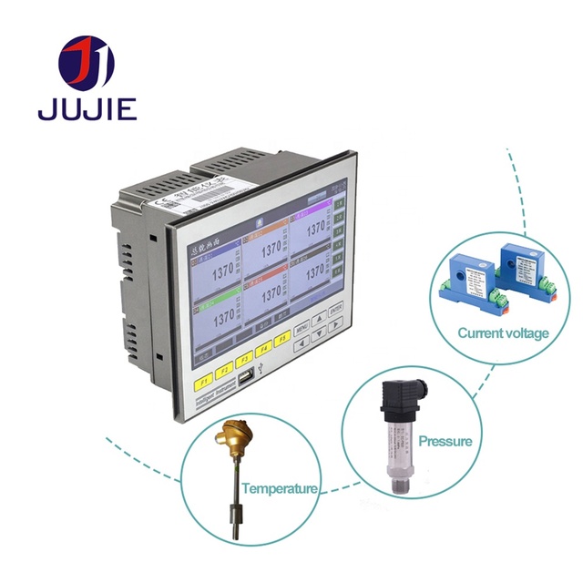 4 6 8 12 16 Canais PT100 Temperature Data Logger Industrial Temperature Recorder 4-20mA 0-10V Multi Channel Digital Datalogger