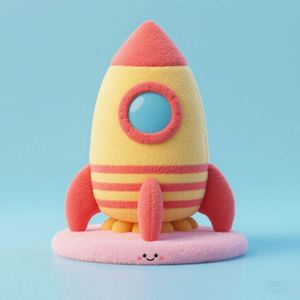 Vente directe d'usine, oreiller en peluche en forme de fusée, oreillers en peluche personnalisés, oreiller en peluche de haute qualité - Product Image 1