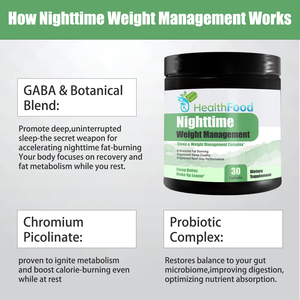 Capsules de gestion du poids nocturnes très vendues : Brûle-graisses amélioré, sommeil amélioré, réveil plus sain, complément pour une silhouette plus mince - Product Image 5