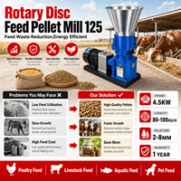 Machine à granulés d'aliments pour animaux, portable, à moteur électrique, à cadre en acier, pour aliments à base de maïs, soja et son de maïs, pour élevages avicoles, facile à utiliser et peu encombrante, certifiée CE
