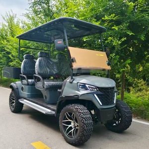 En dayanıklı 4 koltuk elektrikli Golf arabası sokak yasal Golf arabası s 48/60V siyah Off-road 4 tekerlekli araç satılık - Product Image 5