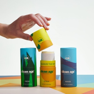 2023 Hot Sale Twist up Deodorant Stick <b>Container</b> Tube Large Size 50g Twist up Paper Tube Lip Balm - Product Image 3
