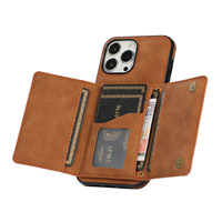 Nouvelle Coque de Téléphone de Luxe en Cuir PU Antichoc avec Porte-Cartes pour iPhone 18 17 16 15 14 13 12 11 Pro Max Plus