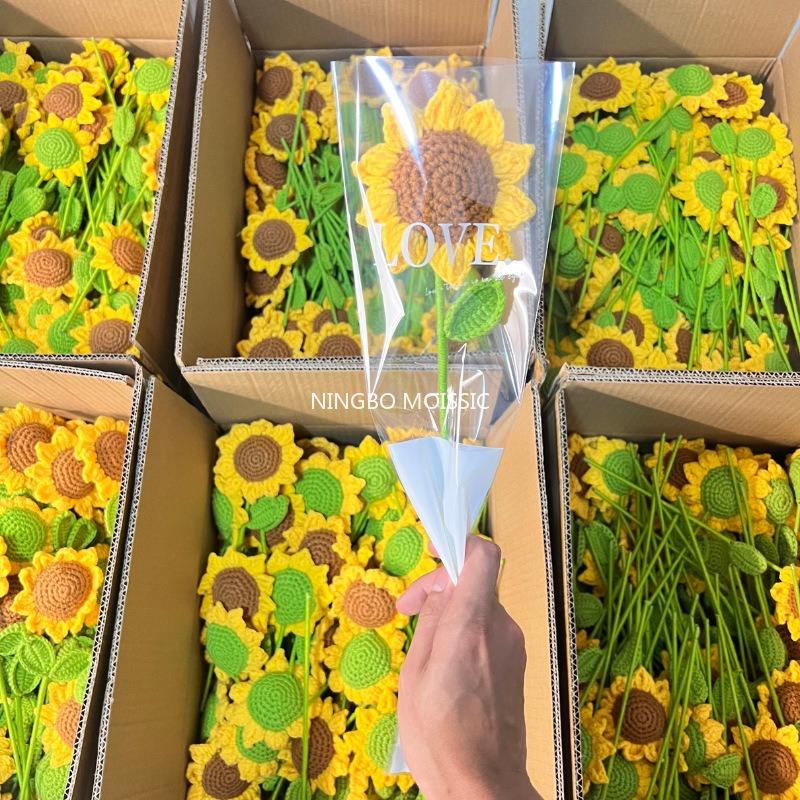 Single leaf sunflower