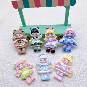 Aksesoris Resin Cantik Warna-warni Terlaris, Figur Resin Datar Kartun untuk Dekorasi, Boneka Resin Bercahaya untuk DIY - Product Image 1