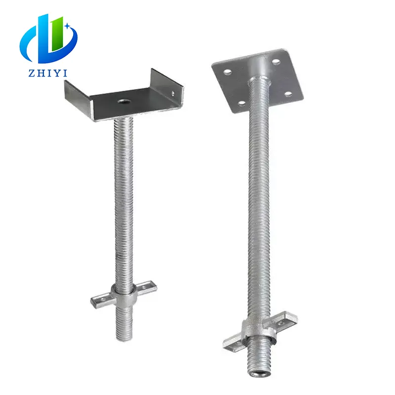 galvanized scaffolding u head jack base and screw jack stands shoring jack scaffold base plates