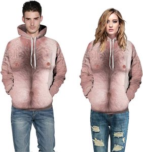 Fitspi all'ingrosso uomo Cool felpa con cappuccio stampata 3d maglione Unisex Galaxy- Wolf felpa Dropshipping per - Product Image 3