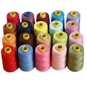 Fourniture d'usine 40/2 40/3 20/2 402 403 202 fil à coudre en polyester filé 100% fil à coudre en polyester en gros en vrac