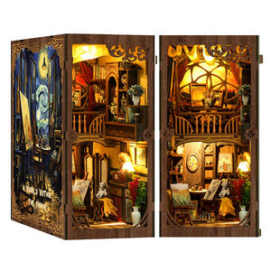 ชุดตัวต่อไม้ 3 มิติ รูปท้องฟ้าเต็มไปด้วยดวงดาว และบ้านตุ๊กตาจิ๋ว DIY - ชุดแบบจำลองบ้านจิ๋ว DIY สำหรับการจัดแสดงอย่างสร้างสรรค์ - Product Image 6