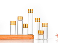 Vente en gros de flacons en verre mini écologiques avec bouchon en aluminium à vis, impression sérigraphique, différentes capacités (5 ml-30 ml), flacon pour la distribution de poudre