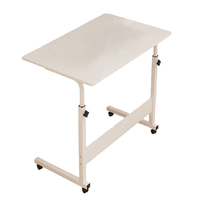 Table d'ordinateur portable réglable en hauteur, mobile, avec roulettes verrouillables pour usage domestique