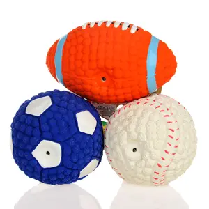 kleine quietschende tennis bälle Suppliers-Interessantes Haustier produkt Hochwertiges Hundes pielzeug Kauball für Pet Bite Ball squeaky Rubber Mesh Ball Hundes pielzeug