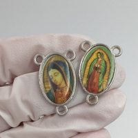 Autocollant religieux de style catholique pour chapelet, 15x23mm, médaille pendentif pour chapelet