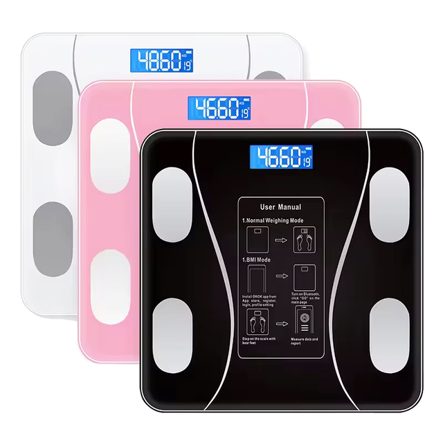 Portable Smart 180Kg Bathroom Scale Digital Automatic Body Fat Analyzer for Bluetooth Wi-Fi