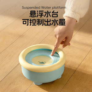 ชามน้ำสำหรับสุนัขแบบใหม่ ชามน้ำแบบลอยได้ ป้องกันการหก ป้องกันปากเปียก ชามแบบแขวน สำหรับสุนัขขนาดเล็กและขนาดกลาง - Product Image 4