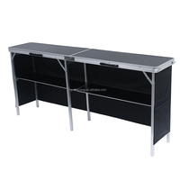 Comptoir de bar pliable en aluminium moderne, rectangulaire, pour barman, salle à manger, fête, événement en plein air, table portable