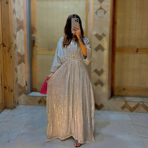 Collection Ssumaira 2025, robe kaftan inspirée de l'Abaya, style Dubaï, broderie décontractée tendance pour femmes, livraison mondiale disponible - Product Image 1