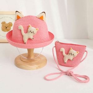 Wholesale Children's Paper Bucket Sun <b>Hat</b> Boys and Girls Summer Travel Ski Casual <b>Bag</b> Set - Product Image 6