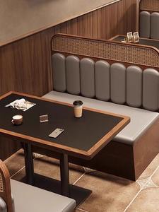 Conjunto de Sofás para Restaurante de Estilo Retro Occidental, Conjunto de Mesa y Sillas para Cafetería, <span class=keywords><strong>Bar</strong></span>, Restaurante de Hot Pot, Salón de Té, Hotel Comercial - Product Image 4