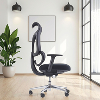 Chaise de bureau en maille ergonomique moderne OEM pour direction Support lombaire à mi-dossier Accoudoir réglable Ascenseur à gaz certifié moulé par injection