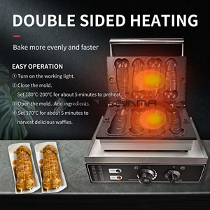 Snack máy Dương vật hình dạng Waffle maker máy công nghiệp vui vẻ hình dạng Waffle máy Dương Vật Bánh quế Maker - Product Image 4