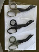 Ciseaux tactiques médicaux pour traumatismes avec mousqueton, ciseaux de sauvetage d'urgence en acier inoxydable pour trousse de premiers secours EMT