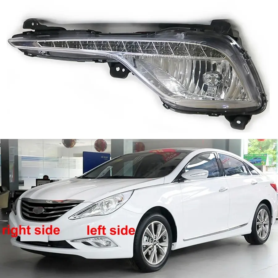 YZX For Hyundai Sonata 2013 2014 2015 LED Fog Lamp Car Front Bumper Grille Signal Lamp Driving Fog Lights Assembly 5-wire