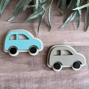 DIY Nursery dormitorio coche 3D madera pared arte decoración automotriz para niños habitación hijo niño sala de juegos