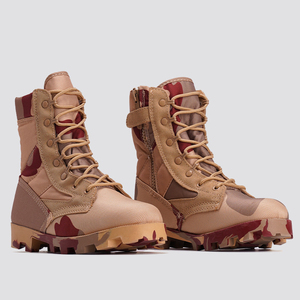 DSF35 Camouflage Tactical <b>Boots</b> Tan High Top Outdoor All Seasons Waterproof Canvas <b>Hiking</b> <b>Boot</b> - Product Image 1
