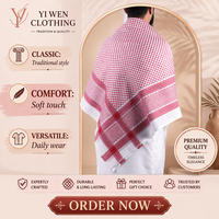 Écharpe carrée en polyester et coton Arafat, foulard palestinien Keffiyeh, écharpe musulmane du Moyen-Orient, Shemagh 115*115CM