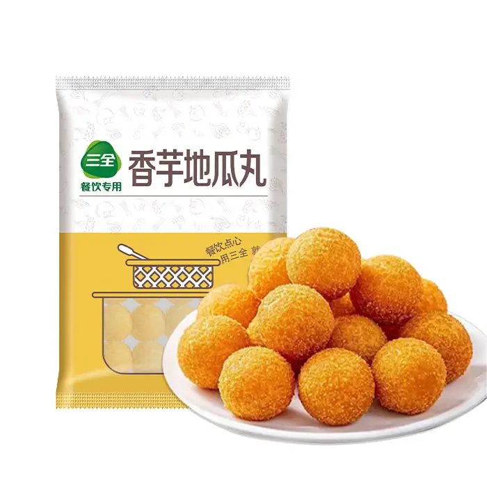 20g Chinese instant quick frozen sweet glutinous rice snacks fried taro and sweet potato starch balls