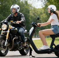 Usine OEM/ODM, vente en gros de casques de moto demi-visage en ABS, certifiés ECE pour l'intelligence