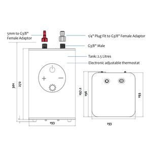 Aprobación CE UKCA SAA debajo del <span class=keywords><strong>fregadero</strong></span> Caldera de tanque caliente instantánea Aparato de tanque de agua caliente de ebullición inmediata - Product Image 6