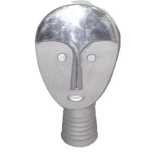 Figurines en Aluminium gris, 4 pièces, avec finition polie miroir, Sculptures modernes en métal pour décoration de la maison - Product Image 1