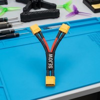 Câble en Y de balance parallèle XT60 pour double batterie, 12AWG, silicone, FPV RC LiPo, faisceau de câbles OEM personnalisé en vrac